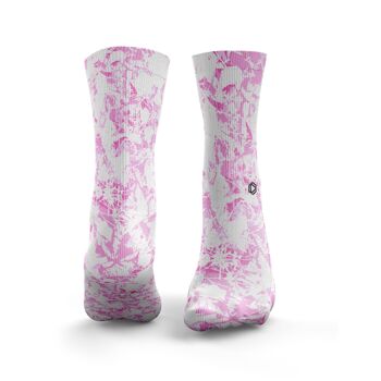 Chaussettes Floral Splash - Femme Rose Bébé 1