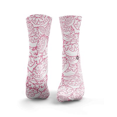 Doughnut Stencil Socks - Womens Pink