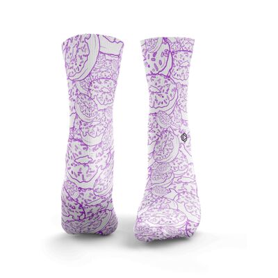 Doughnut Stencil Socks - Womens Purple
