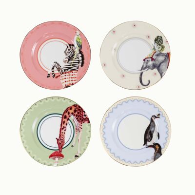 YE - Coffret 4 assiettes 16 cm Carnaval