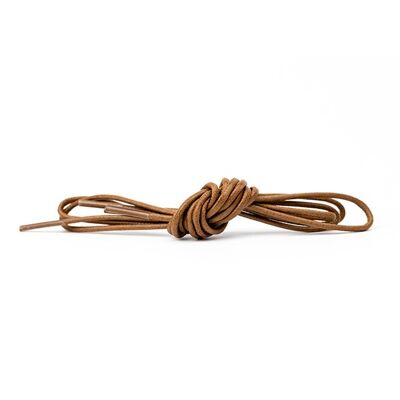 Cordones de cera redondos | marrón amarillento | largo: 90cm | espesor: 2,5 mm