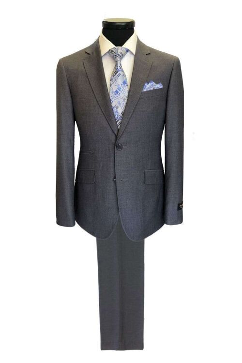 Grey 2-button Regular Fit Suit_Grey 2-button Regular Fit Suit