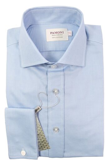 Chemise Oxford bleue coupe slim_Chemise Oxford bleue coupe slim 1