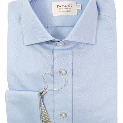 Slim Fit Blue Oxford Shirt_Slim Fit Blue Oxford Shirt