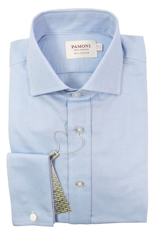 Slim Fit Blue Oxford Shirt_Blue