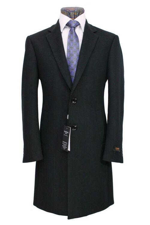 Black Wool blend Overcoat_Black Wool blend Overcoat