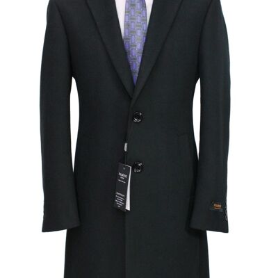 Black Wool blend Overcoat_Black Wool blend Overcoat