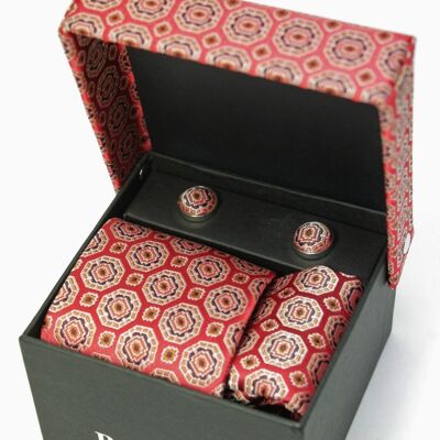 Tibetan Style Tie & Cufflinks Set_Tibetan Style Tie & Cufflinks Set