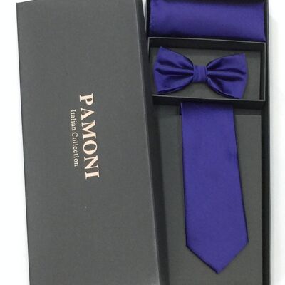 Violet Tie & Bow Tie Set_Violet Tie & Bow Tie Set