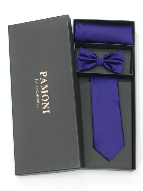 Violet Tie & Bow Tie Set_Violet
