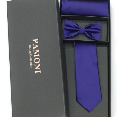 Violet Tie & Bow Tie Set_Violet