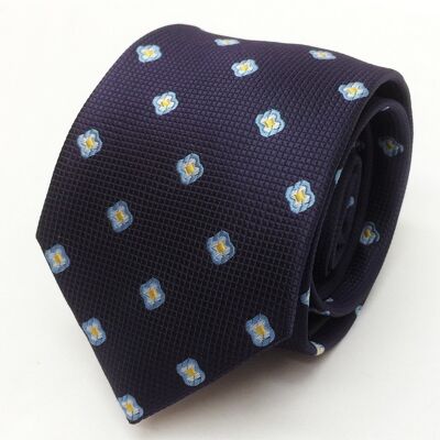 Navy Flower Tie_Navy Flower Tie