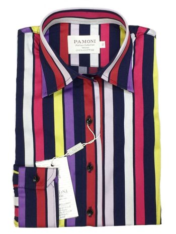 Chemise à rayures multicolores_Chemise à rayures multicolores 1