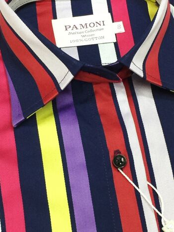 Chemise à rayures multicolores_Chemise à rayures multicolores 2