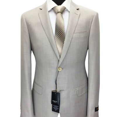 Light Stone 2-button Slim Fit Suit_Light Stone 2-button Slim Fit Suit