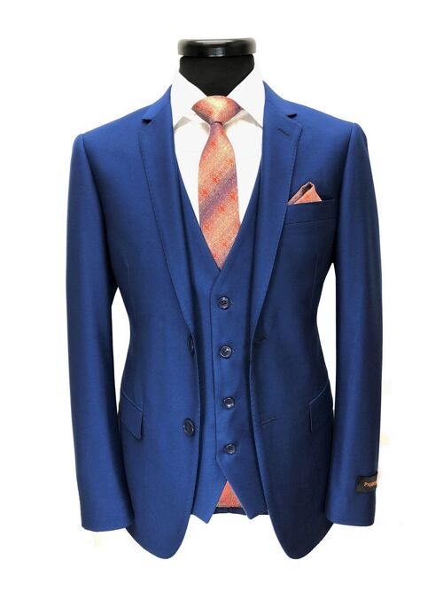 Royal Blue 2-button 3-piece Suit_Blue