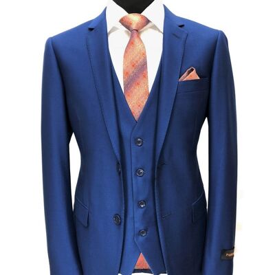 Royal Blue 2-button 3-piece Suit_Blue