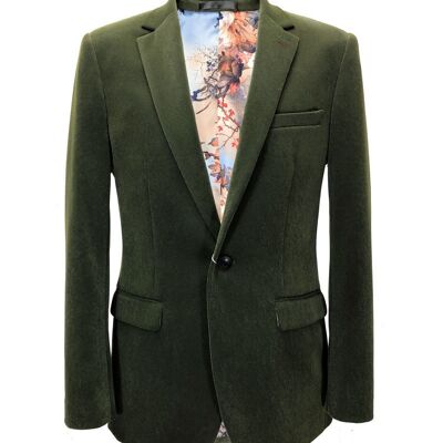 Green Velvet Slim Fit Blazer_Green Velvet Slim Fit Blazer