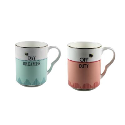 YE - Box 2 mugs 28 cl Day Dreamer / Off Duty