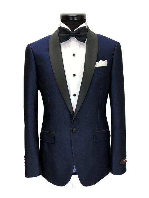 Blue Slim Fit Dinner Suit_Blue