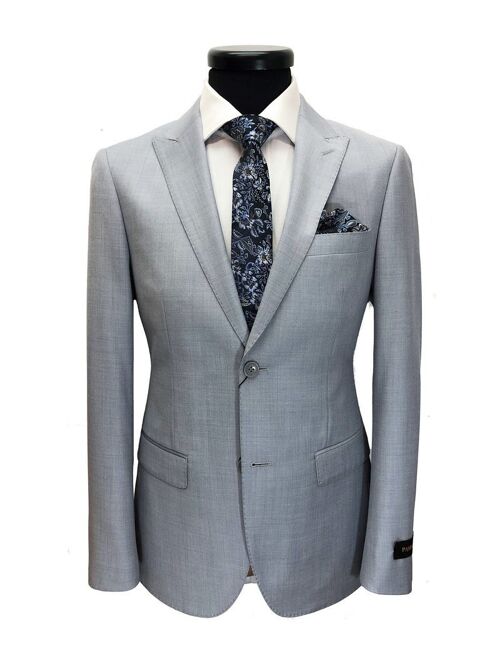Light Grey 2-button Slim Fit Suit_Light Grey 2-button Slim Fit Suit