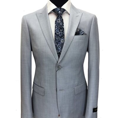 Light Grey 2-button Slim Fit Suit_Grey
