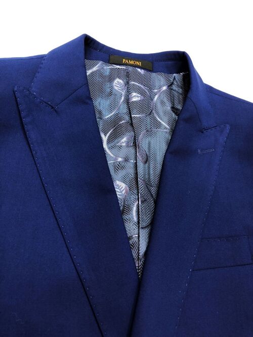 Cobalt Blue 1-button Slim Fit Suit_Cobalt Blue 1-button Slim Fit Suit