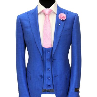 Persian Blue 2-button 3-piece Suit_Persian Blue 2-button 3-piece Suit