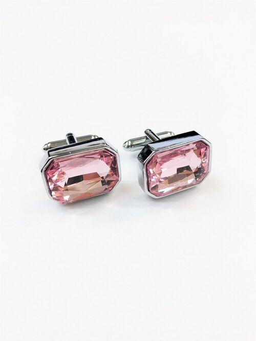 Pink Gemstone Cufflinks_Pink Gemstone Cufflinks