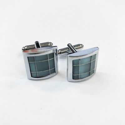 Light Blue Tiled Cufflinks_Blue