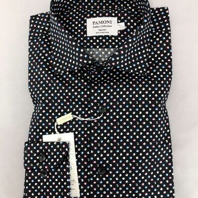 Men's Polka Dot Pure Cotton Shirt_Men's Polka Dot Pure Cotton Shirt