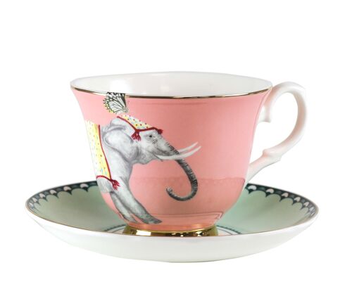 YE - Paire Tasse thé 28 cl Carnaval Eléphant