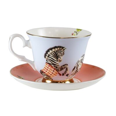 YE - Paire Tasse thé 28 cl Carnaval Zèbre