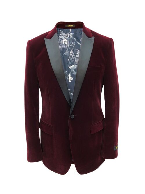 Burgundy Velvet Dinner Jacket_Burgundy Velvet Dinner Jacket