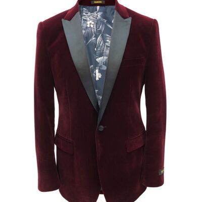 Burgundy Velvet Dinner Jacket_Burgundy