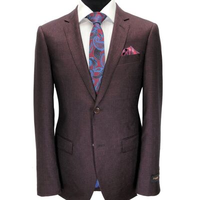 Burgundy 2-button Slim Fit Suit_Burgundy 2-button Slim Fit Suit