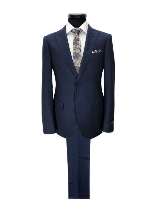 Navy Two Button Slim Fit Suit_Navy Two Button Slim Fit Suit