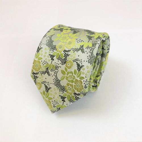 Green Floral Tie_Green