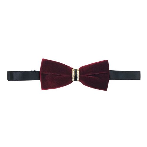 Slim Velvet Bow Tie (2 Colours)_Burgundy