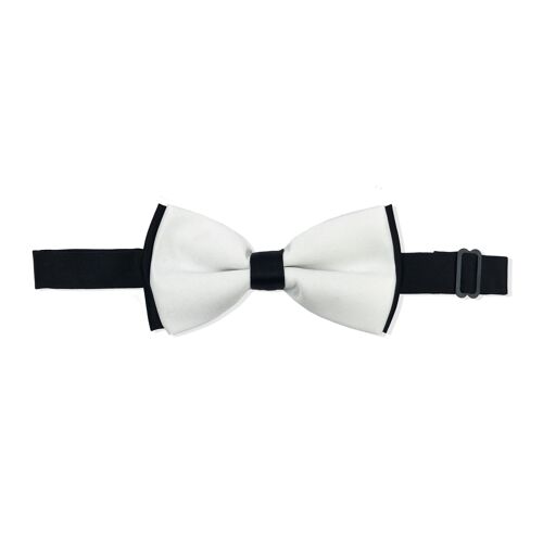 Double Coloured Bow Tie (2 styles)_White