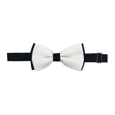 Double Coloured Bow Tie (2 styles)_White