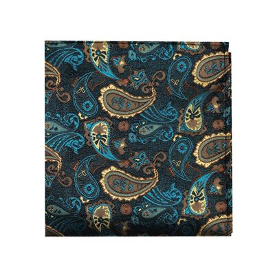 Green Paisley Pocket Square_Green