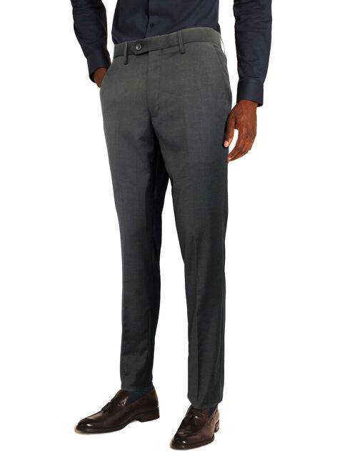 Charcoal Slim Fit Trousers_Charcoal Slim Fit Trousers