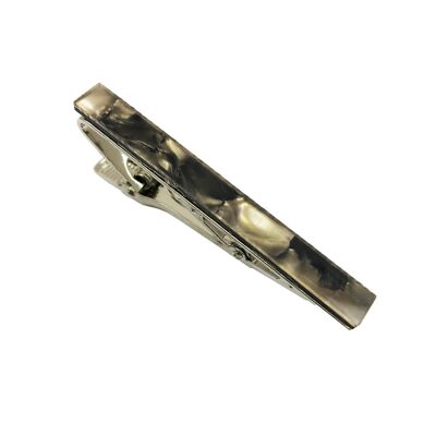 Brown Marble Effect Tie Clip_Brown Marble Effect Tie Clip