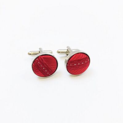 Round Design Cufflinks_Red