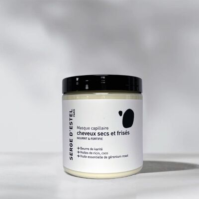 Dry & Curly Hair Mask - 98.9% Natural - Vegan - defines the natural shape of your curls 250g