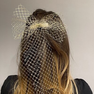 Gold mesh hair clip