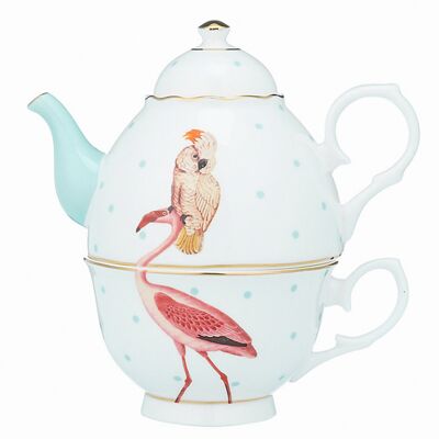 YE - Solitaire teapot 36 cl Flamand rose