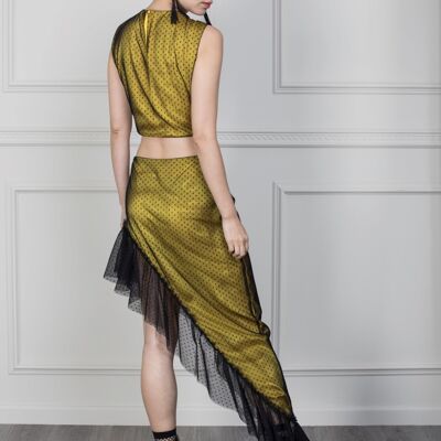 Augusta asymmetric skirt Gold