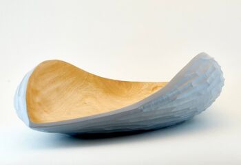 Bol en bois - bol à fruits - saladier - modèle Palm Seed - gris - S (lxlxh) 40cm x 20 x 8,8cm 3